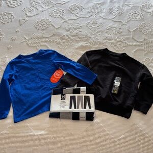 Little Girls Basics - 5 pieces - 3 Leggings- t-shirt- sweatshirt - XS 4/5